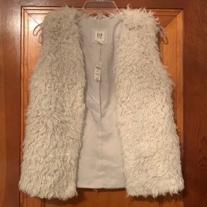 NWT Gap Kids Faux Fur Vest